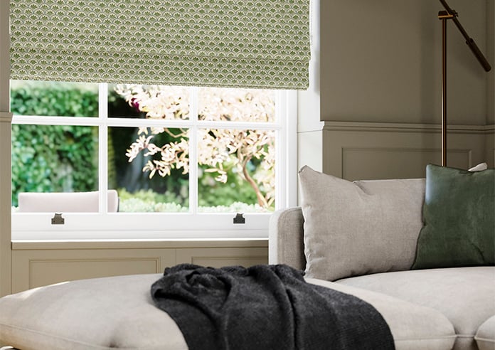 Land & Shore Dawn, Green - Roman Blind - Image 5